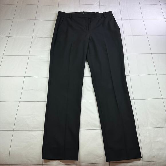 J.Crew Pants Womens 6 Black 365 Wool Full Length Slim Straight Solid Classic - Picture 2 of 11